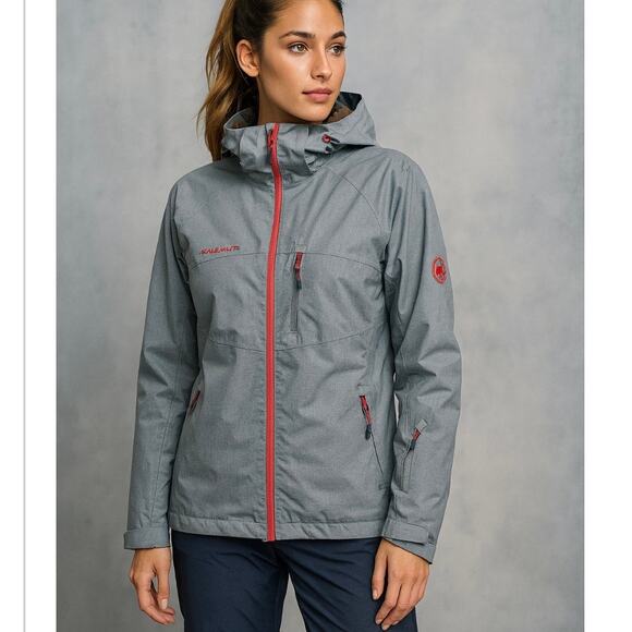 Mammut Jackets & Blazers - MAMMUT Robella HS Snow Ski Jacket In Gray With Red Detail Medium